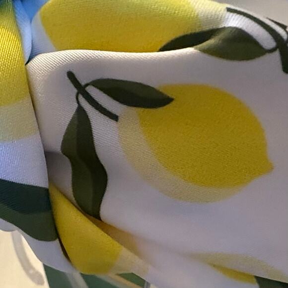 NEW Piper K Satin Lemon Print Headband - Picture 4 of 7